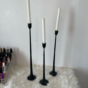Cast Iron candle 🕯️ holders  with candles